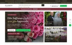 Flores Çiçekçilik sitesinin ekran görüntüsü